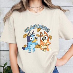 Oh Biscuits Cute Blue Dog Shirts , Blue Dog Toddler Shirt, Blue Dog Birthday Party Shirt, Blue Dog T-Shirt, Bingo Shirt, Blue Dog Shirts