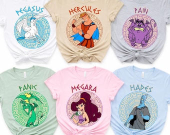 Disney Hercules Characters Shirt, Hercules Trip Shirt, Disney Hercules Family Trip Shirt, Vintage Graphic Tee, Disney Family Matching Tee