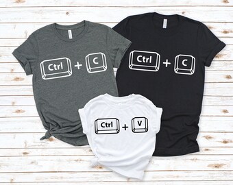 Copy Paste Svg Png, Matching Svg, Ctrl C Shirt, Ctrl V Shirt, Family ...