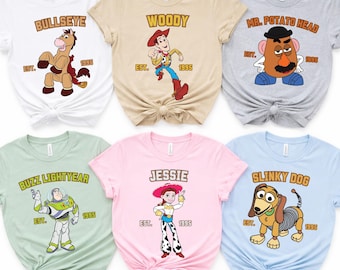Toy Story Characters Disney Trip Shirt, Disneyland Trip Shirt, Funny Toy Story Shirt, Disney Birthday Gift Tee, Disney Family Matching Tee