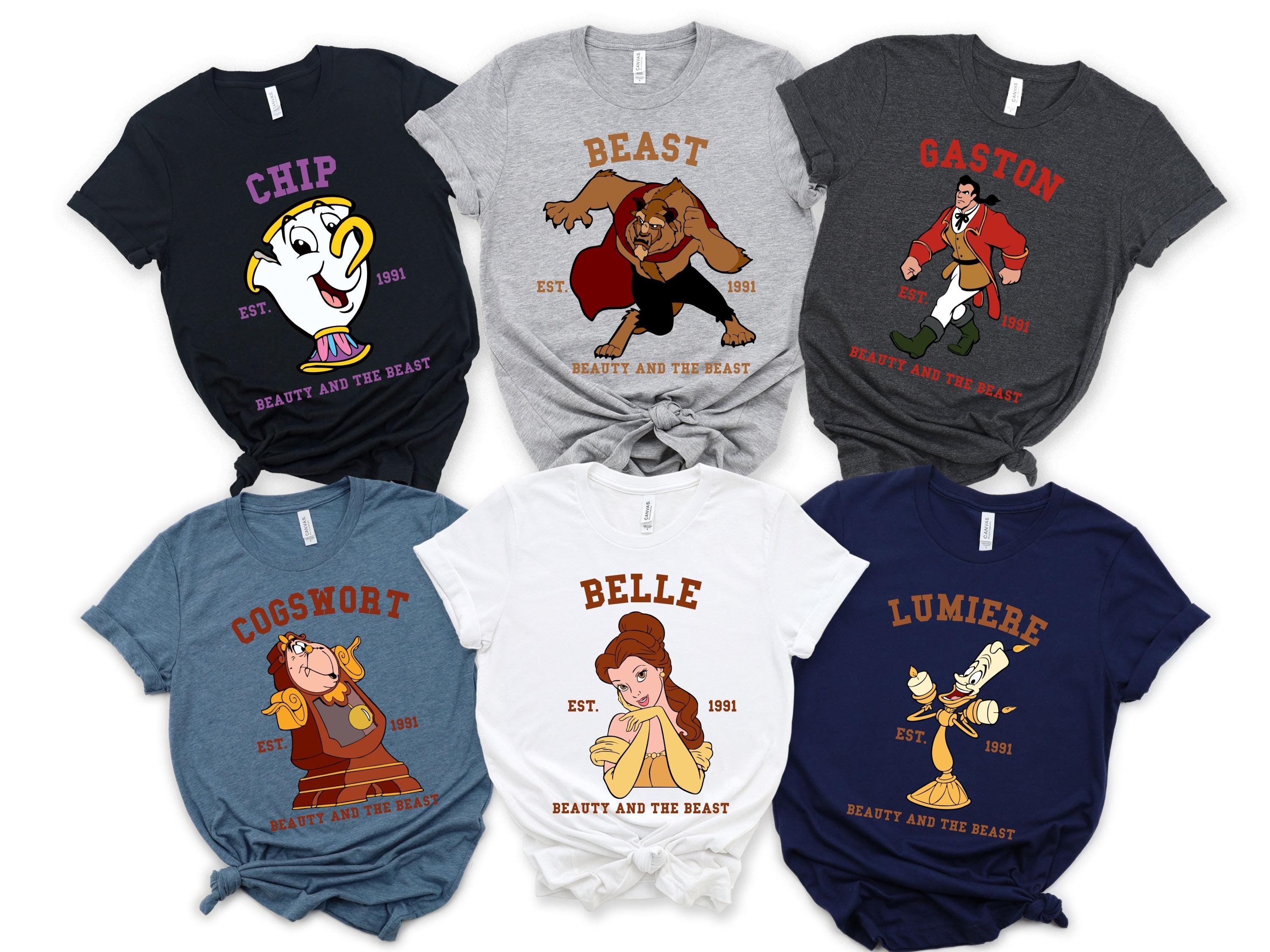 Retro Disney Beauty and the Beast Est 1991 Shirt, Belle, Beast