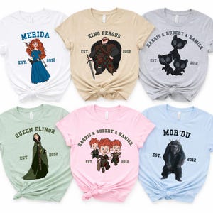 Disney Brave Characters T-Shirts, Custom Disney Characters Shirt, Merida Shirt, Disney Brave Shirt, Disney Brave Tee, Brave Merida Shirt