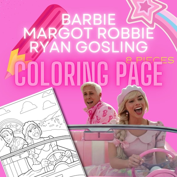 Printable Colouring Sheets, pink coloring page, printable barbi colouring pages,Barbi coloring pages, barbie film margot robbie ryan gosling