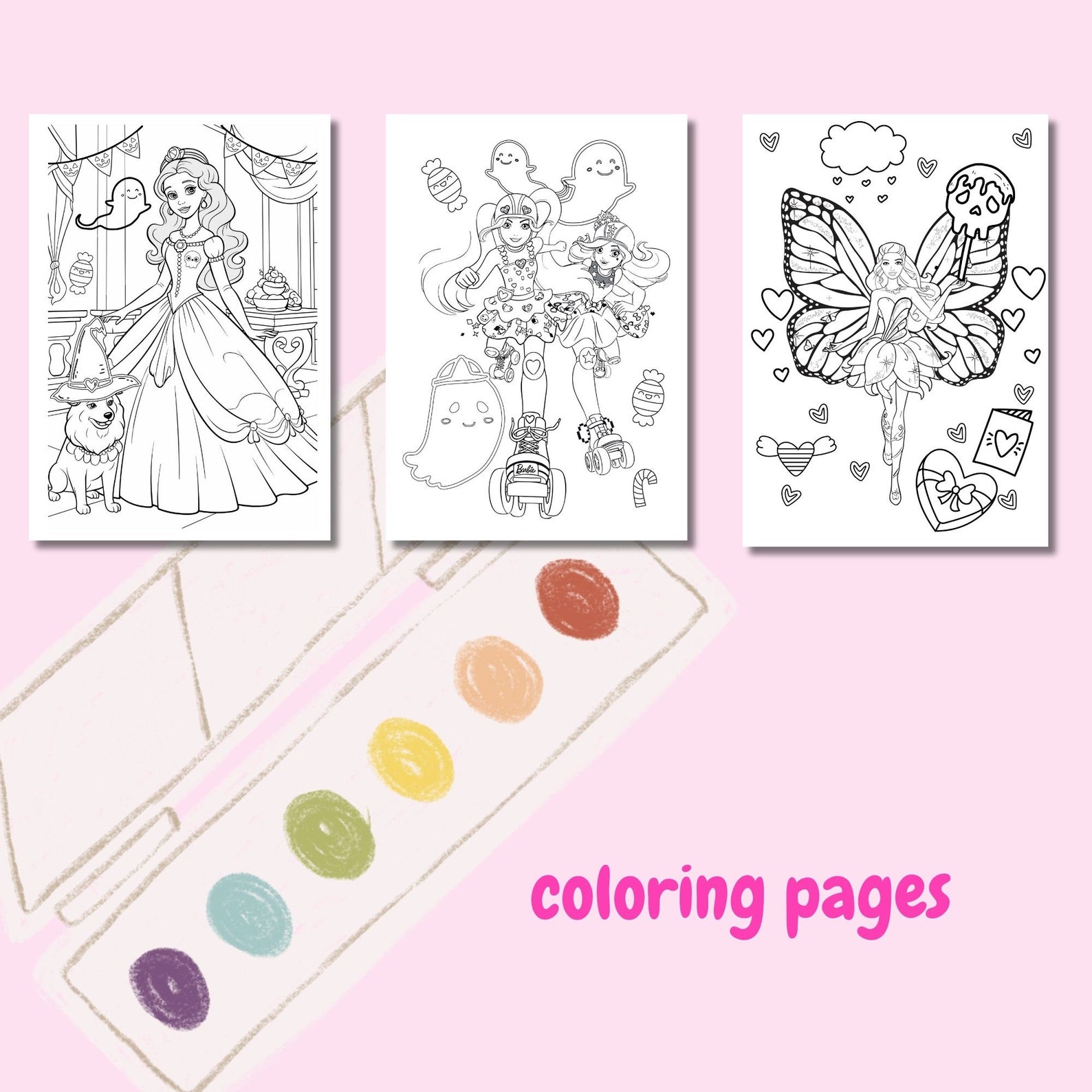 Barbi Printable Colouring Sheets, Instant Download,printable Kids ...