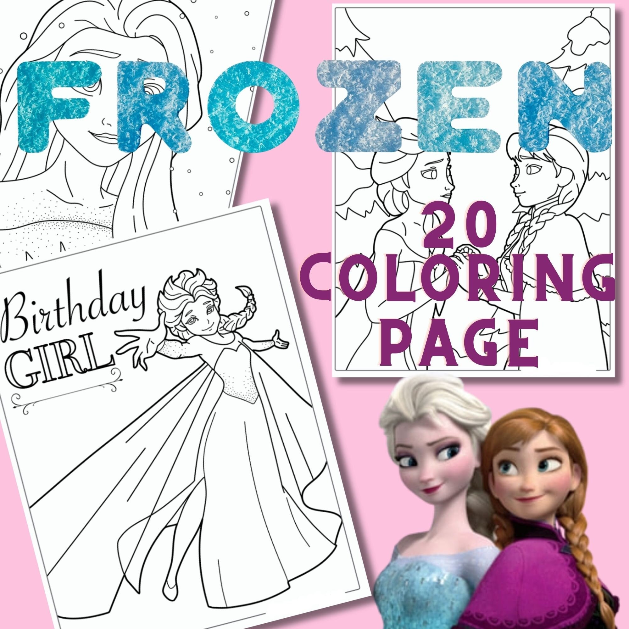 20 Disney Frozen Coloring Page, Elsa Coloring Page, Elsa Anna Birthday Book, Digital Coloring Page, Printable Colouring Page,elsa Birhday - Etsy 20-disney-frozen-coloring-page-elsa-coloring-page-elsa-anna-birthday-book-digital-coloring-page-printable-colouring-page-elsa-birhday-etsy