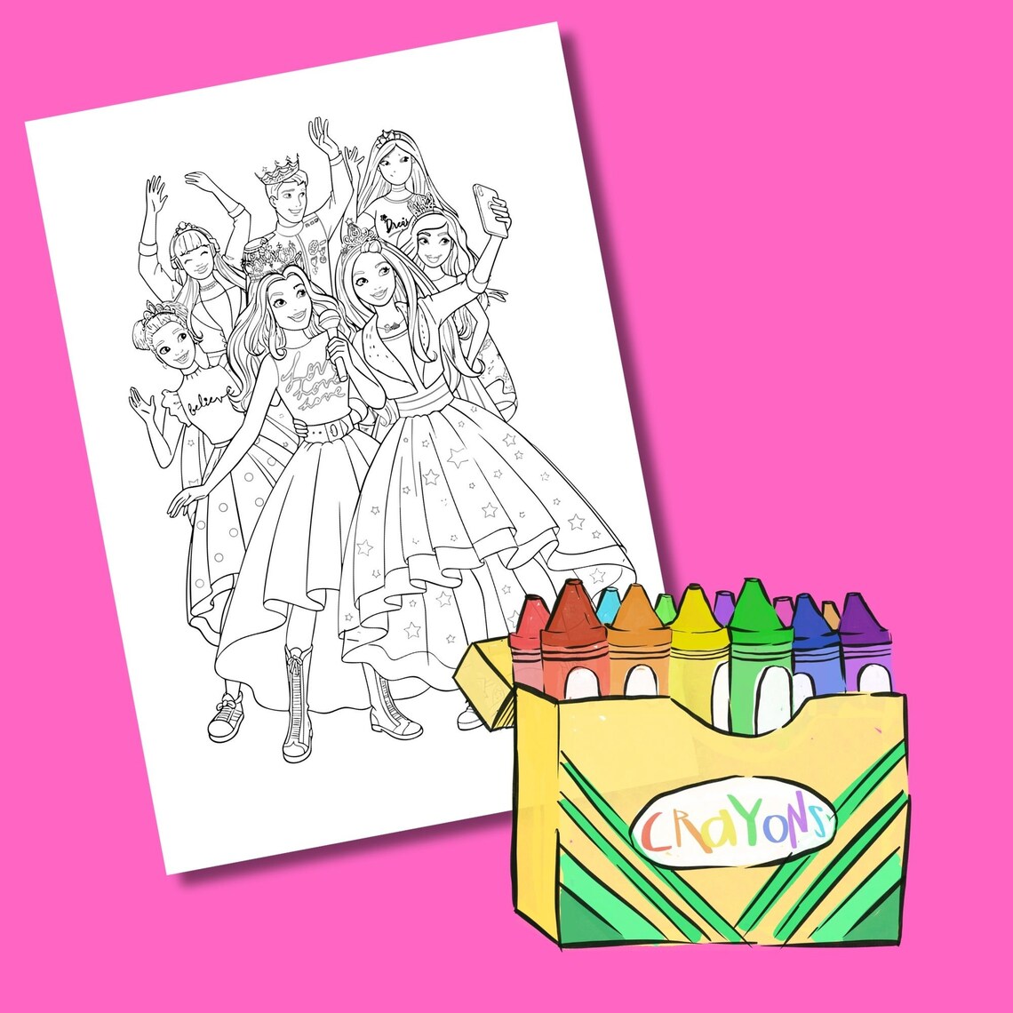 Barbi Printable Colouring Sheets, Instant Download,printable Kids ...