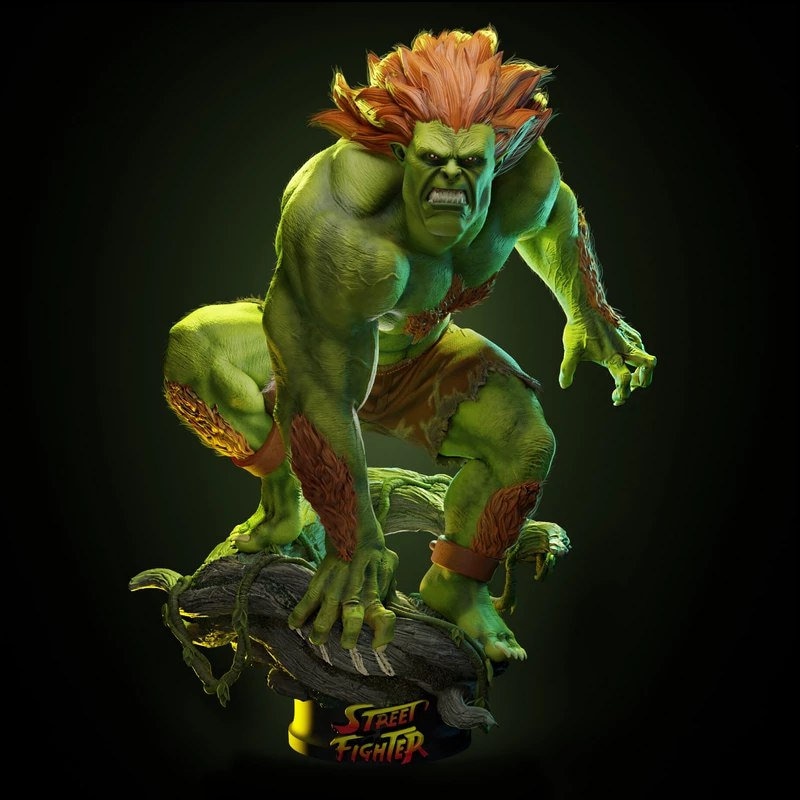 Street Fighter Blanka Player 2 Polystone Statue (Exclusive)