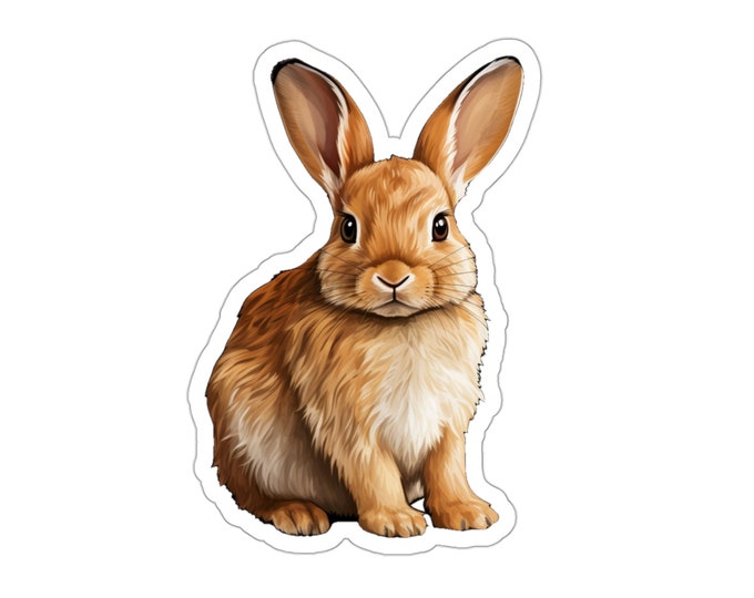 Black Dutch Rabbit Sticker Cute Printed Vinyl Bunny Sticker, Waterproof ...
