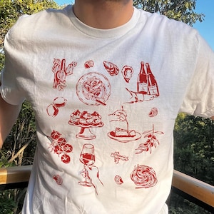 La Dolce Vita Italy Shirt – Ciao Bella Sardine Tee, Tinned Fish Aesthetic, Tomato Girl Summer, Ocean-Inspired Coastal Style