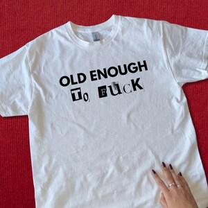 Edgy Graphic Tee: Funny Ransom Note Style Offensive Humor Shirt