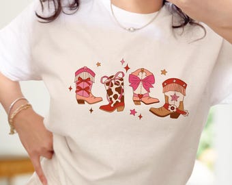 Cowgirl Boots Graphic Tee - Western Rodeo Outfit