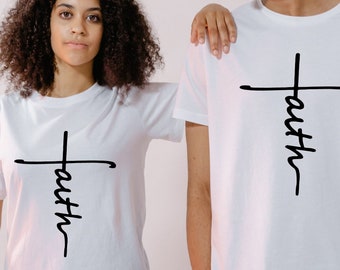 Glaube Shirt, Glaube Kreuz Shirt, christliches Geschenk, Glaubensgeschenk, christliche Hemden, Liebe und Gnade Shirt, Glaubenskreuz, vertikales Kreuz, Jesus