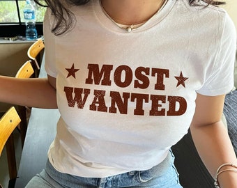 Most Wanted Cowboy T-Shirt: Western Graphic Rodeo Tee