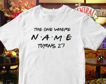 Personalisiertes Friends Geburtstags-T-Shirt: Personalisierte Gruppenoutfits