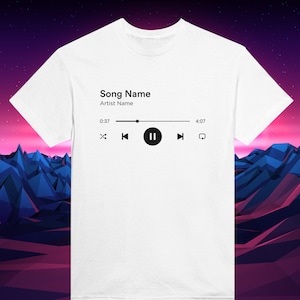 Custom Song Name T-shirt, Personalized Artist Name Shirt, Custom Birthday Song Gift, Favorite Song Tee, Music Lover Gift, Musician Sweater