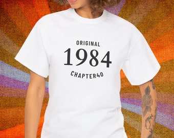 Camisa de regalo de cumpleaños número 40, camisa de cumpleaños número 40, regalo de cumpleaños para él y ella, regalo de cumpleaños número 40, edición limitada unisex 1984