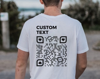 パーソナライズされたQRコードTシャツ：カスタムソーシャルメディアT