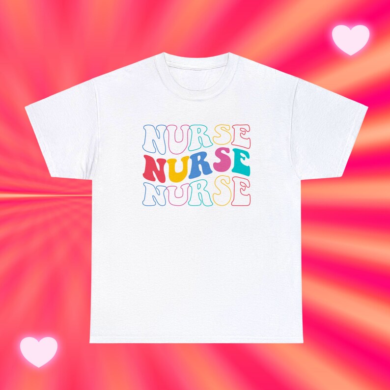 Krankenschwester-T-Shirt, buntes Krankenschwester-Hemd, neue Krankenschwester-Geschenkidee, Krankenschwester-Abschlussgeschenk, Krankenschwester-Anerkennung, Krankenschwester-Woche, die zusammen passt Bild 2