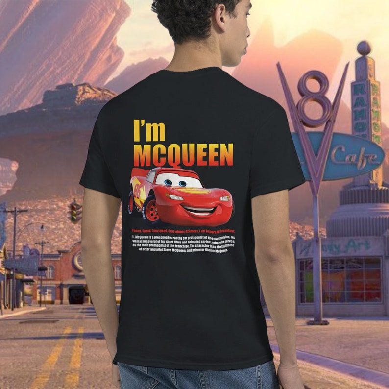 Chemise Cars assortie, T-shirt couple L. Mcqueen et Sally, Kachow L. Mcqueen, chemise Sally Cars Im Lightning, film Lightning image 5