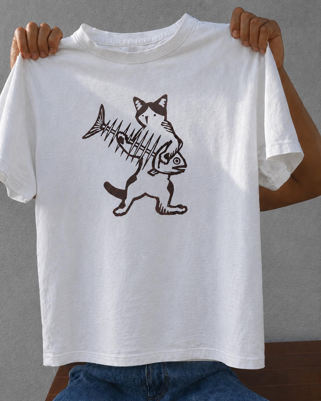Fishbone t shirt - Etsy 日本