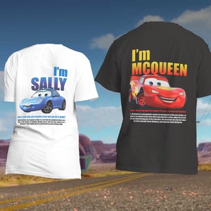 Camisa a juego de Cars, camiseta de pareja de L. Mcqueen y Sally, Kachow L. Mcqueen, camisa Im Lightning Sally Cars, película Lightning imagen 2