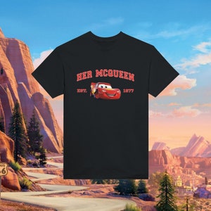 Chemise Cars assortie, T-shirt couple L. Mcqueen et Sally, Kachow L. Mcqueen, chemise Sally Cars Im Lightning, film Lightning, t-shirt His Her image 3