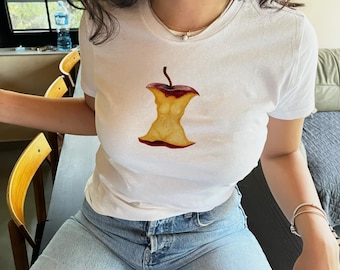 Apple Core Body Positive T-Shirt, Feminist Art Tee Baby Tee