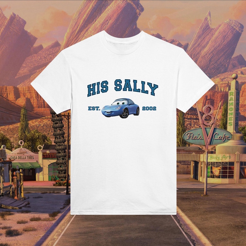 Cars Matching Shirt, L. Mcqueen and Sally Couple T-shirt, Kachow L. Mcqueen, Im Lightning Sally Cars Shirt, Lightning Movie, His Her Tee image 5