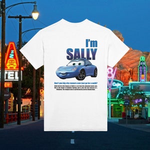 Camicia abbinata a Cars, maglietta L. Mcqueen e Sally Couple, Kachow L. Mcqueen, camicia Im Lightning Sally Cars, film Lightning immagine 3