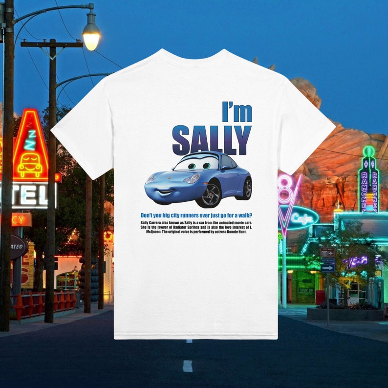 Camisa a juego de Cars, camiseta de pareja de L. Mcqueen y Sally, Kachow L. Mcqueen, camisa Im Lightning Sally Cars, película Lightning imagen 3