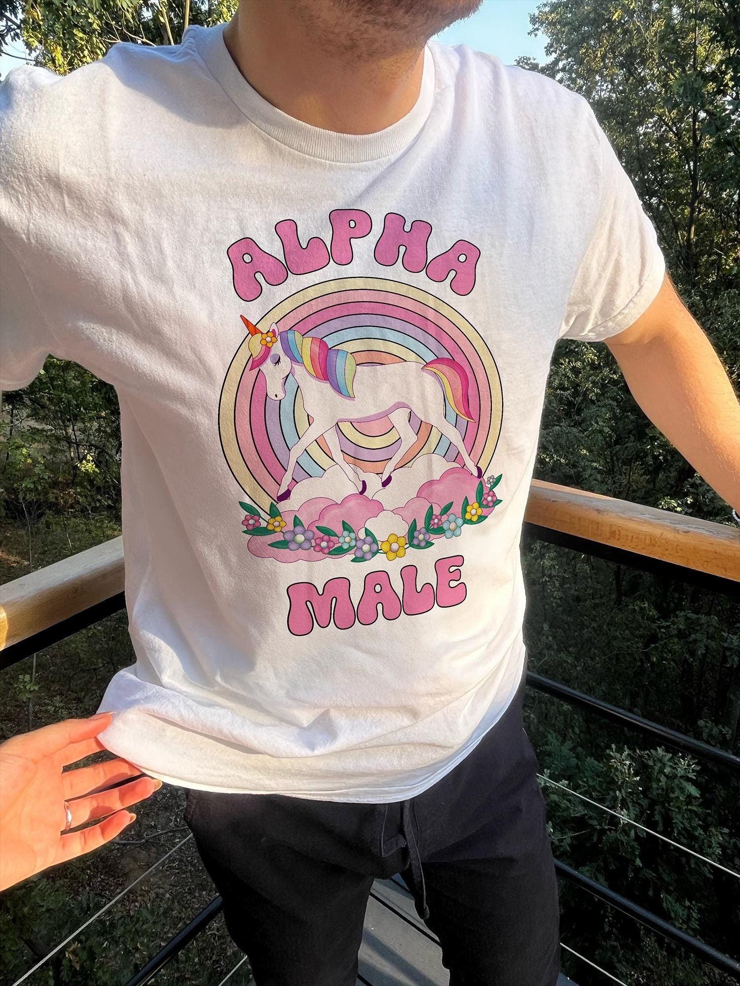 Funny Alpha Male Unicorn T-shirt: Prank Gift Tee - Etsy