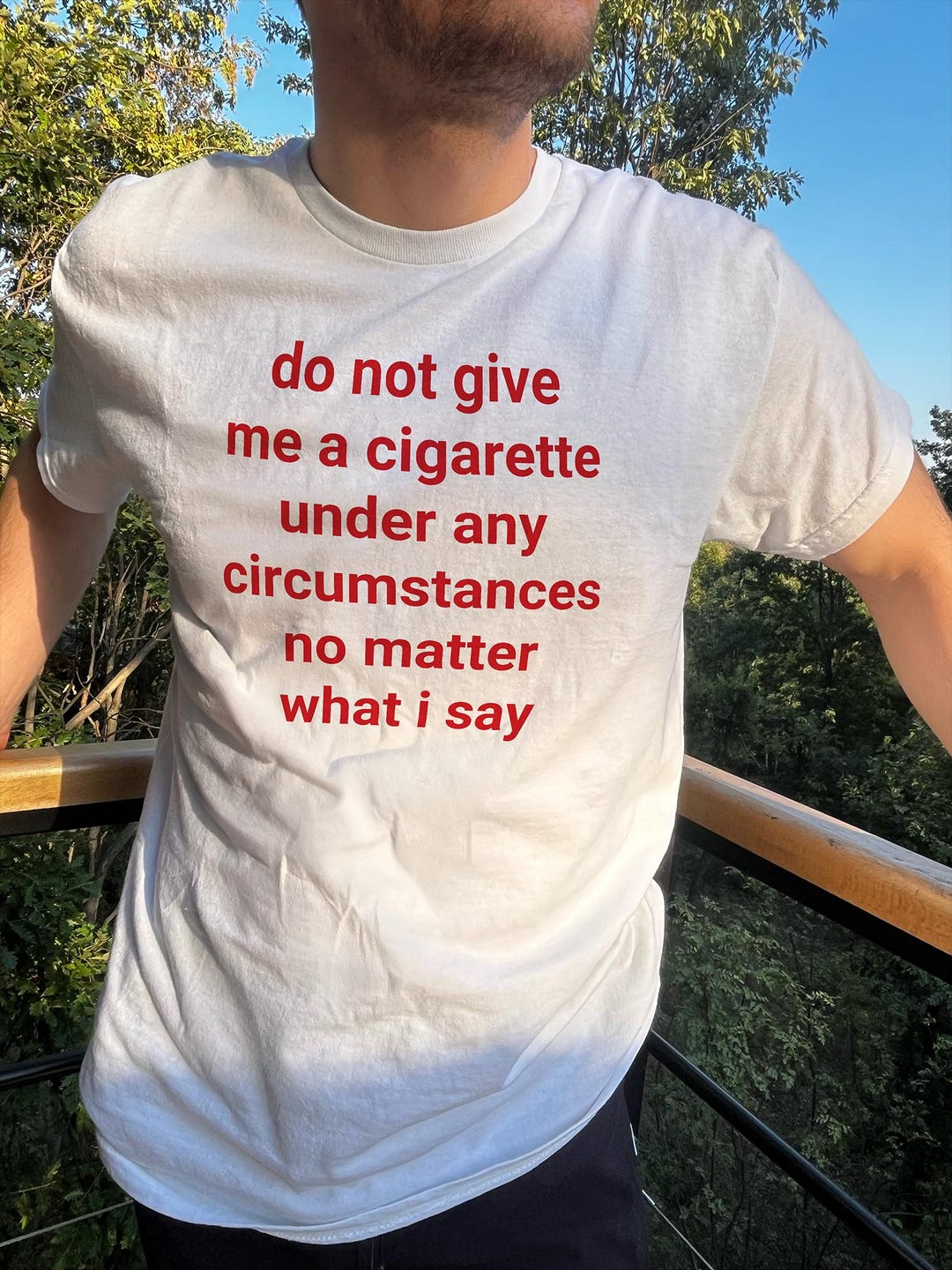 do not give me a cigarette under any circumstances shirt Do Not Give Me A Cigarette T-shirt – Funny Anti-smoking Tee, Relatable Quit  Smoking Shirt, Sarcastic Graphic Unisex Tee