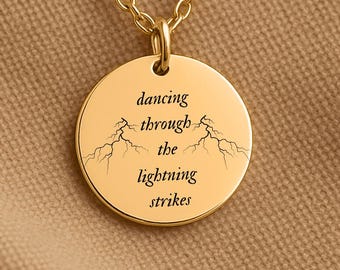 Album Necklace for Music Lovers Lightning Strike Necklace
