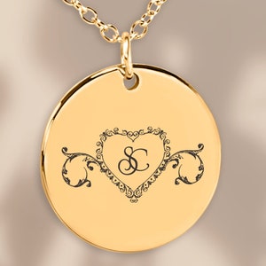 Albumketting voor muziekliefhebbers Gepersonaliseerde ketting met gegraveerde munt en gegraveerde tekst op de achterkant