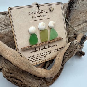Sisters Sea Glass Quote, Sea Glass Art Sisterhood, Birthday Gift for Sister, Sisters -Daughters are Best Friends Gift ornament