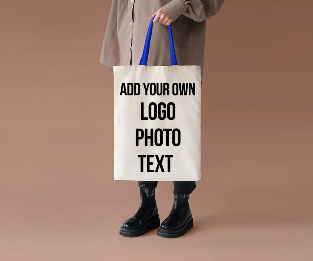 Custom Tote Bag for Life Personalized Logo Text Image Photo Etsy