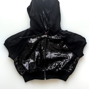 Playboy Sequin Short Sleeve Hoodie