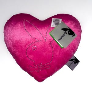 Playboy Rhinestone Heart Pillow