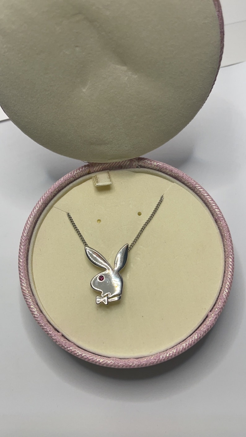 Platinum Swavorski Crystal Vintage Playboy Necklace. Etsy