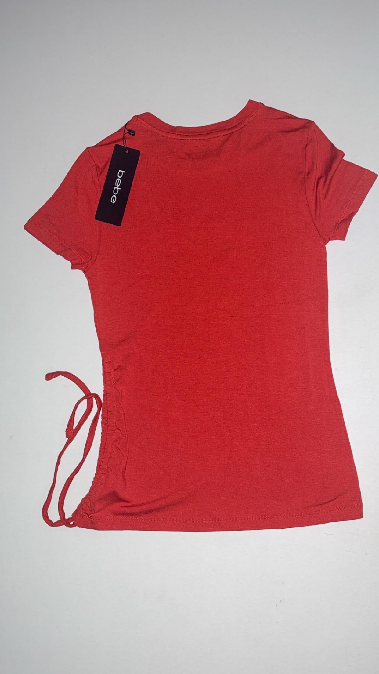 ♡bebe♡ Bebe Logo Short Sleeve Round Neck Rib Top – bebe