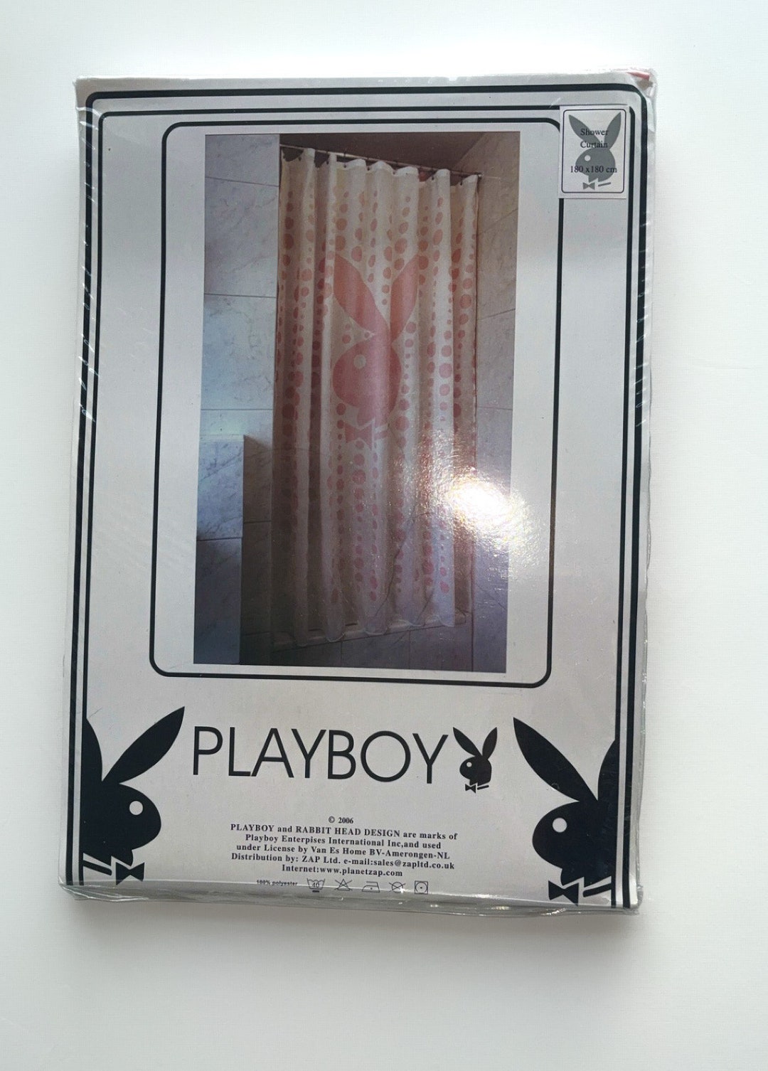 sassy-playboy-logo-shower-curtain-chic-feminine-bath-accessory-etsy
