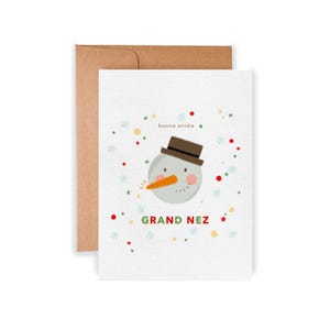 Bonne année grand nez - Carte de Noël humoristique