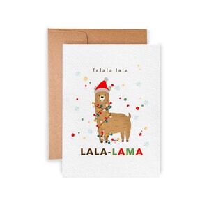 Falala lala lala-lama - Carte de Noël humoristique