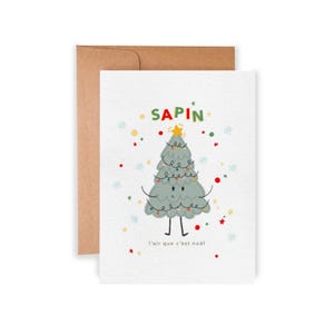 Sapin l'air que c'est Noël - Carte de Noël humoristique