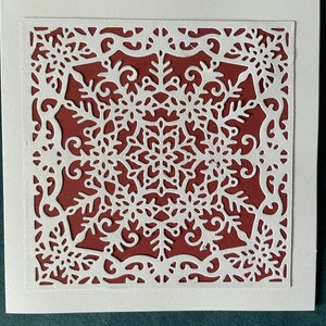 Tarjeta de Navidad con interior en blanco.
