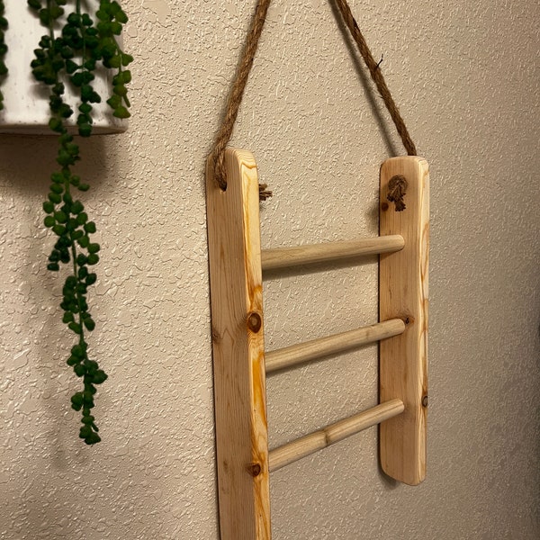 Kitchen Towel Ladder Display-Bathroom Hand Towel Ladder-Mini Woodwn Towel rack-Farmhouse Decor-Tee Towel Ladder-Free Shipping