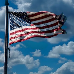 Embroidered American Flag 3x5 4x6 ft Heavy Duty Outdoor USA flag for Outdoor Durable Nylon with Embroidered Star Sewn Stripes Brass Grommets