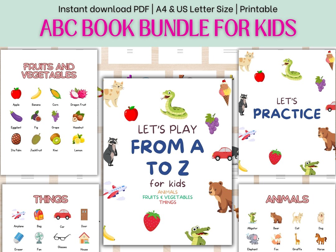 File Label Abc 112 112 Pages ABC Book Baby Shower Game, Baby Shower Activity, Alphabet ...