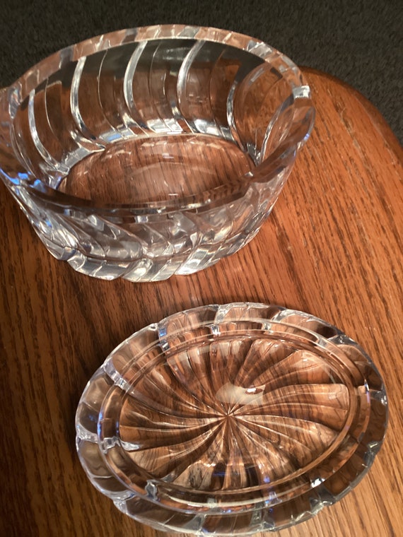 Lead Crystal Trinket Jar.  Oblong 4” by 2 3/4”.  … - image 5
