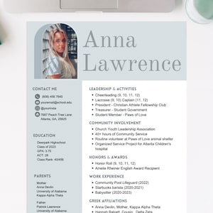 Blue Sorority Resume Template: Modern Rush Recruitment (Digital)